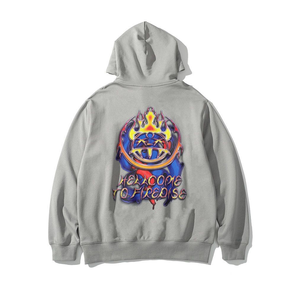 Худи YMKASHIX Hellcome Firedise Серый