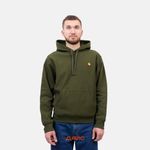  Толстовка мужская Carhartt WIP Hooded American Script  артикул:I028279_tarragon - купить в магазине Дайс