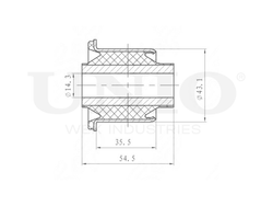 Сайлентблок внутренний переднего верхнего рычага UNIO RMP-20387