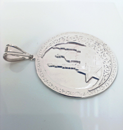 Подвеска серебряная Эстерелла, 925 проба, родирование/Ф