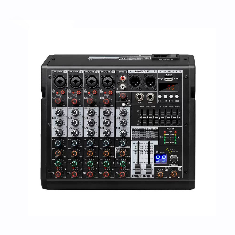 Микшерный пульт 6 канальный AudioVision AV-M6