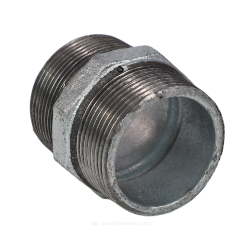 Ниппель прямой чугун оц Ду 40 (1 1/2") НР Fittex PLUS