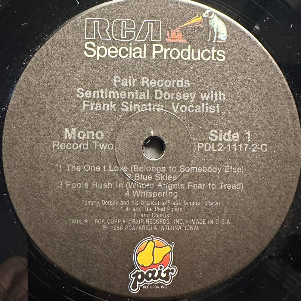 Sentimenal Dorsey With Frank Sinatra, Vocalist  2LP (США 1987г.)
