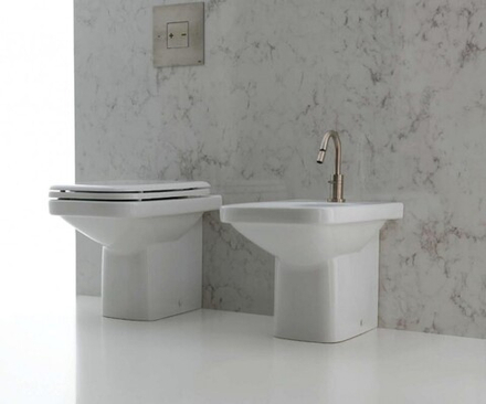Комплект: унитаз и биде приставные AXA Moss, белый 2202001-2201101-AA2101