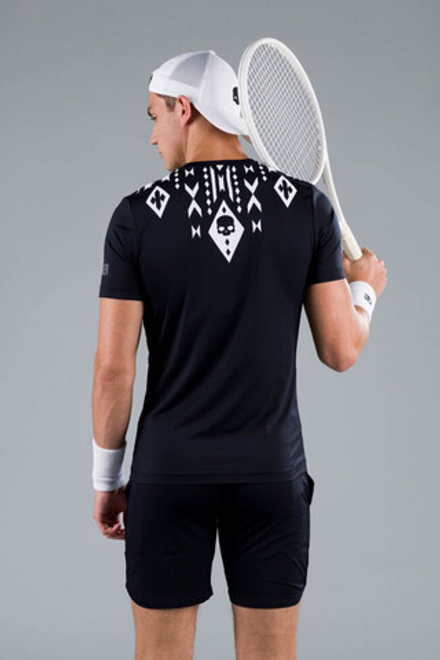 Мужская теннисная футболка Hydrogen Tribal Tech Tee Man - черный