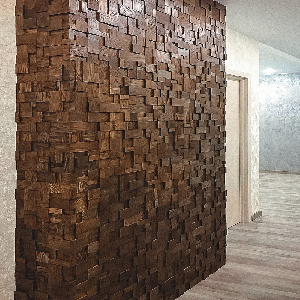 Деревянная мозаика для стен Wood Mosaic Хауз Дуб цвет венге