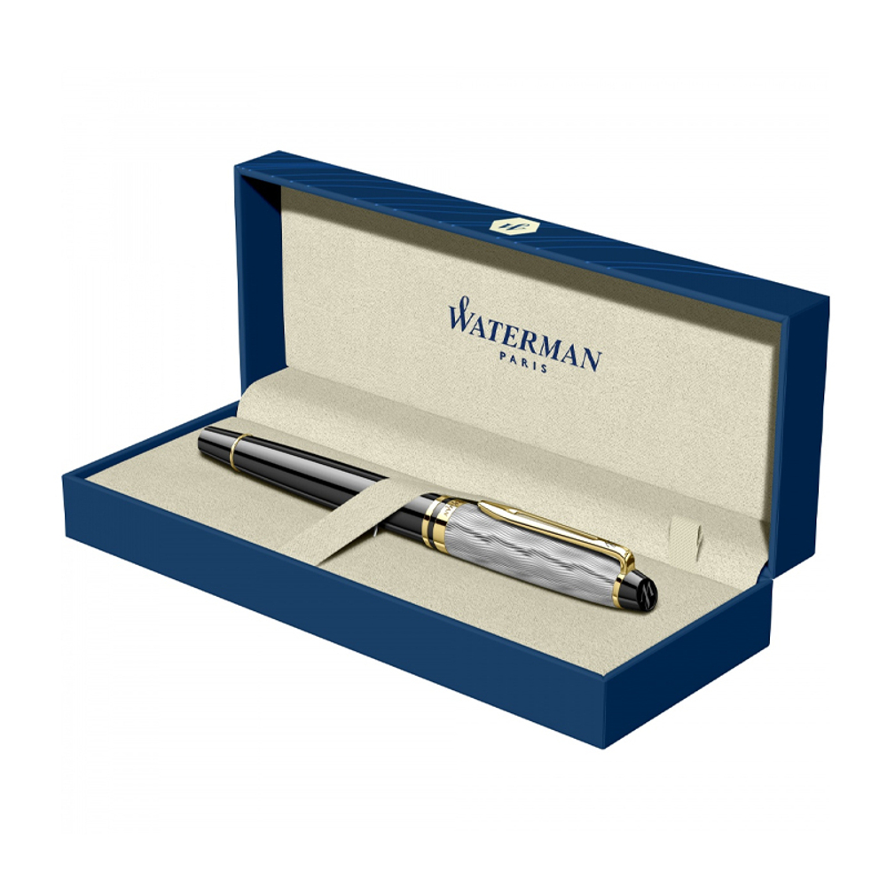 Ручка-роллер Waterman Reflections of Paris Expert DeLuxe Black GT Fblack в подарочной коробке