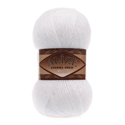 Пряжа Angora Gold Simli, 100 г, 500м, 20%шерcть,75%акрил,5% металлик (цена за 1 шт)