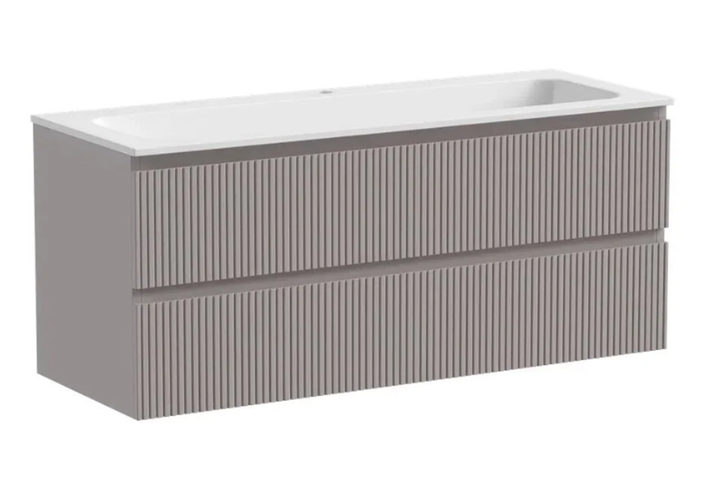 Тумба подвесная SANCOS Snob T 1195х445х500, c двумя ящиками оснащенными доводчиками, Doha Soft, арт.SNT120SM