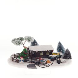 GAEM Фигурка декоративная "Рождество" (4 мелодии, подсвет, движ, 3xAA н/п, +USB), L31 W19 H1