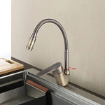 Смеситель для кухни, Frap, гибк излив, с картриджем, бронз, F4330-4