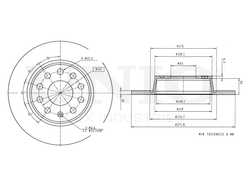 Диск тормозной задний UNIO BRD-20043