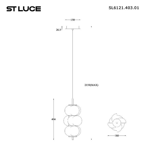 Подвесной светодиодный светильник ST Luce Talisman SL6121.403.01
