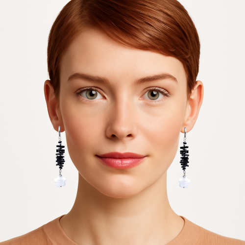 Серьги с перламутром с-0740