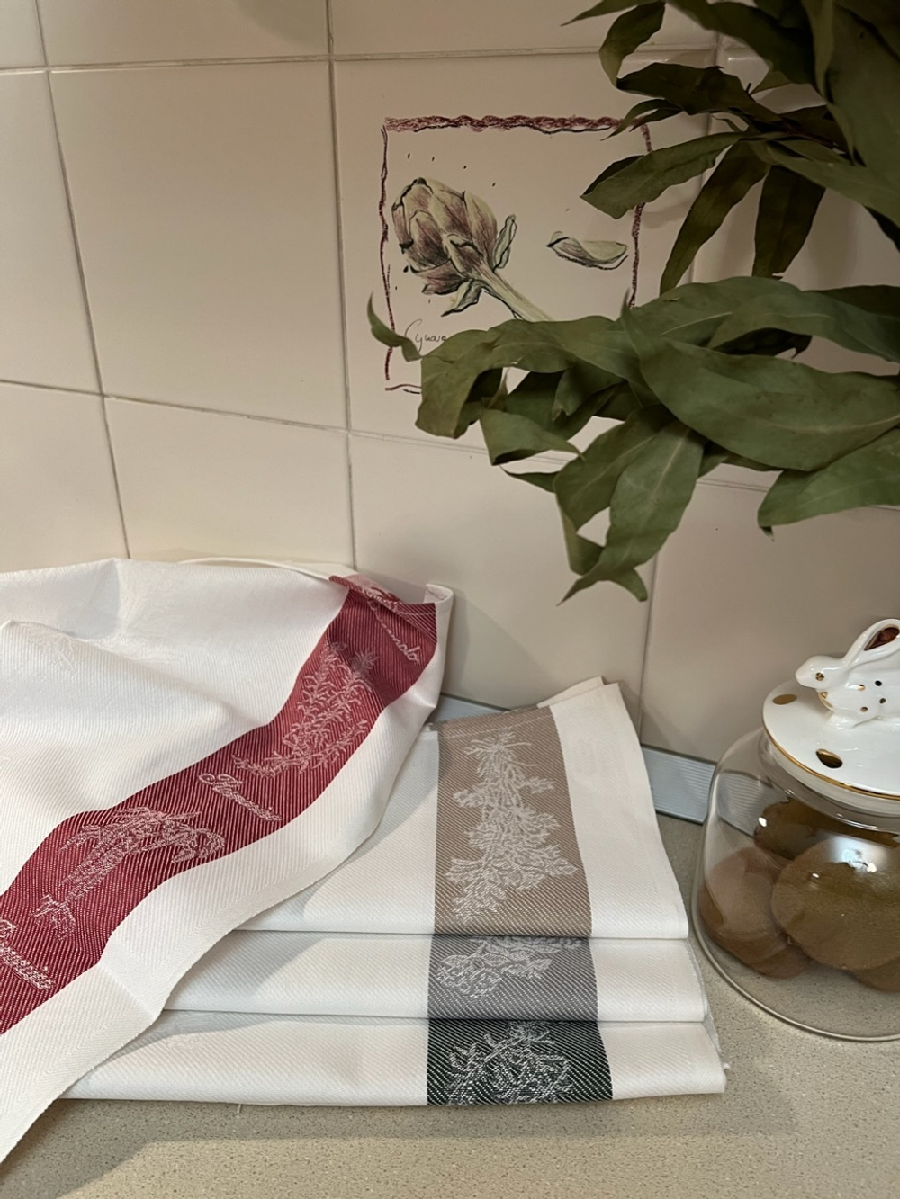 Набор кухонных полотенец 4шт Milano травы