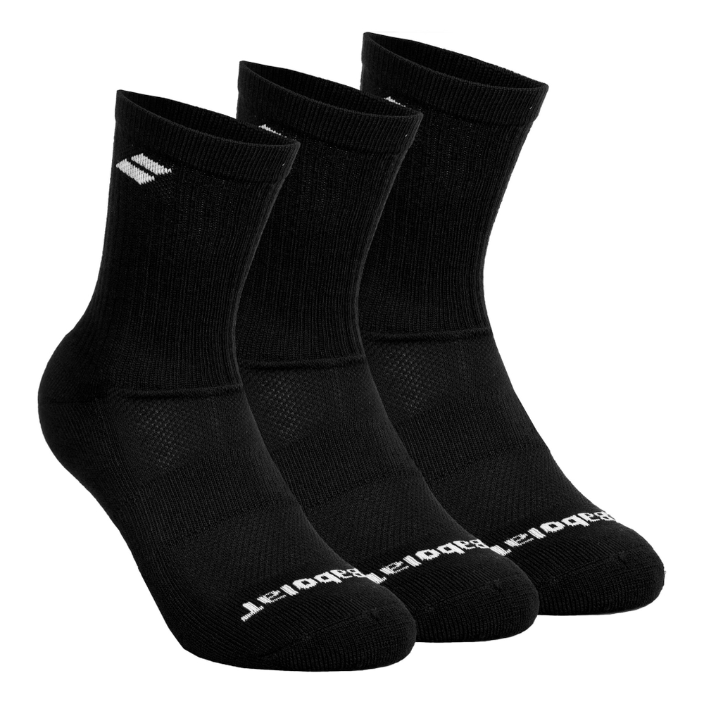 Babolat Tennis Socks 3 Pack - Black, White