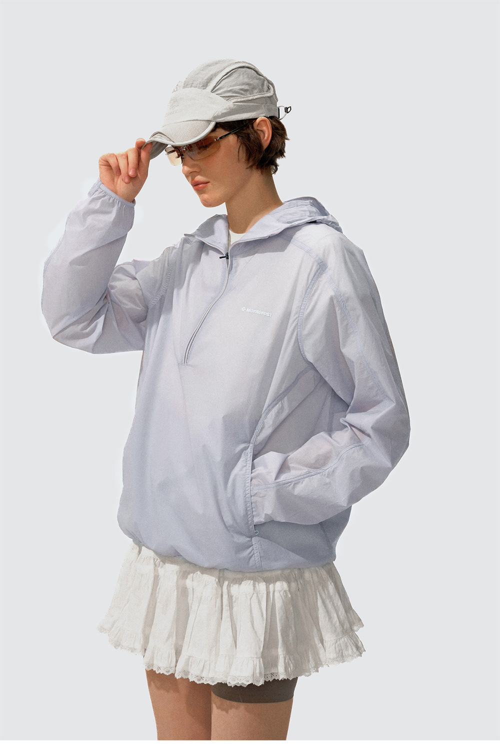 Куртка Nothomme Monterest Outdoor Packable Hooded Half-Zip Jacket with Reflective Logo Print