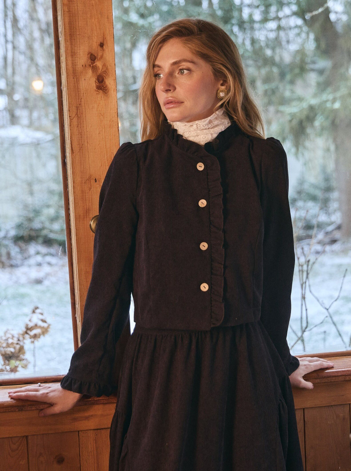 Жакет вельвет укороченный