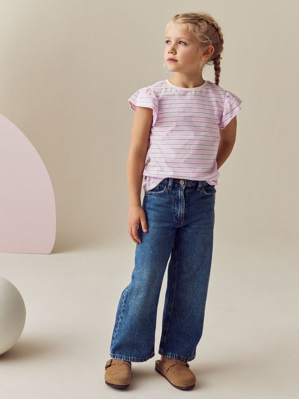 Футболка для девочки Next E44-336, 4 шт., Розовый, Голубой, Белый