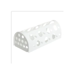 Держатель контейнер корзина APPLE для пакетов, мешков, бахил, 37,5х16х13 см, белый, LAIMA, 608368