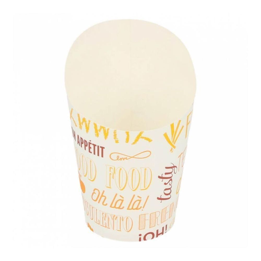 Контейнер картонный вертикальный для фри, снеков "PAROLE" 270 мл, Ø 7,5*10 см 100шт/уп