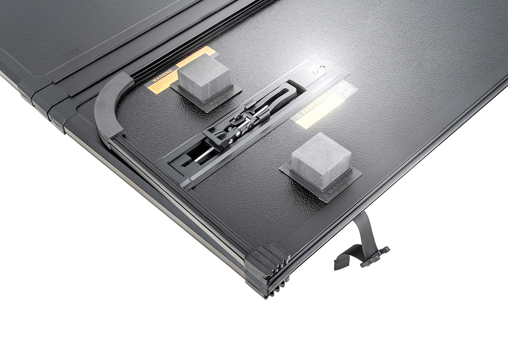 Крышка кузова для Volkswagen Amarok 2023+, трёхсекционная 1540х1600/1560 мм, алюминиевая, черная РИФ