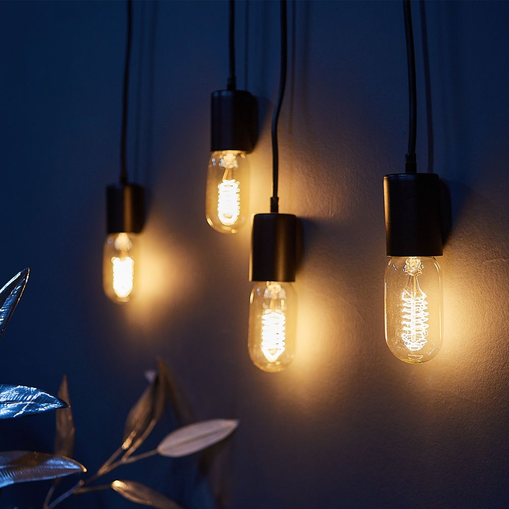 IL-V-L45A-40-GOLDEN-E27 CW01 Лампа накаливания Vintage. Форма цилиндр. длина 113 мм. Форма нити CW. Картон. ТМ Uniel