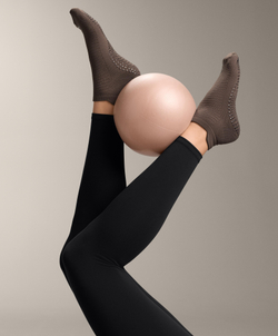 OYSHO Две пары носков-следков из смесового хлопка с высоким вырезом, мокко