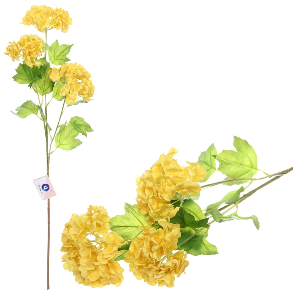 Цветок искусственный «Natur» 66см Гортензия желтая