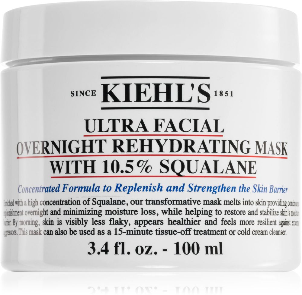 Kiehl&amp;apos;s Ultra Facial Overnight Rehydrating Mask with 10.5% Squalane омолаживающая ночная маска