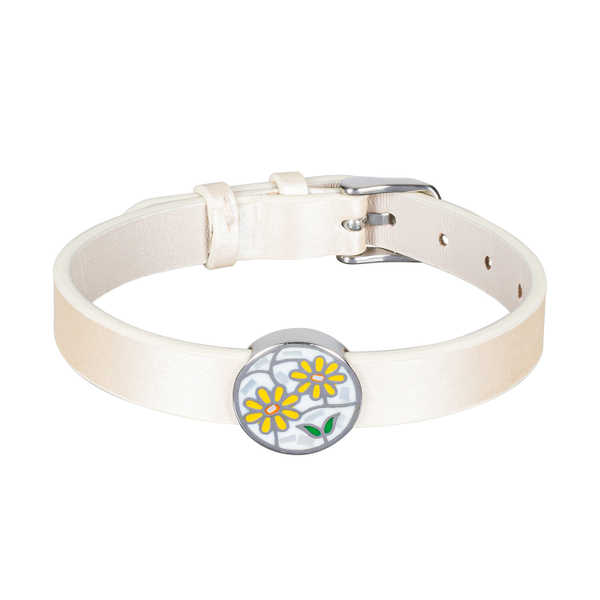 Браслет Fiore Luna на кожаном бежевом ремешке CB03790-4 S