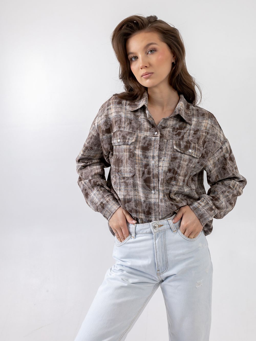 С-335-2 Рубашка в клетку ВАРЁНКА