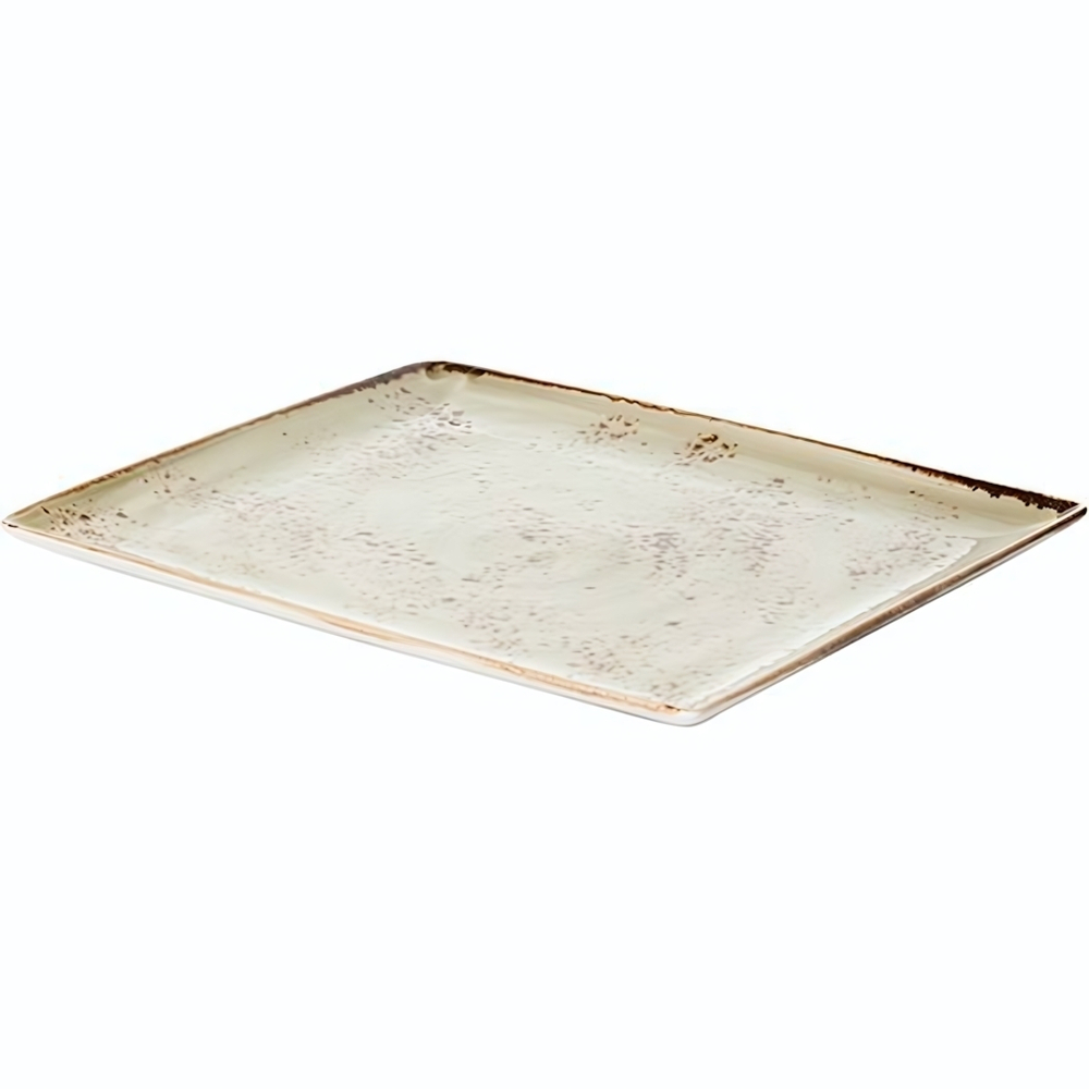 Блюдо «Краф Грин» прямоугольное;фарфор;,H=15,L=330,B=270мм;зелен. (Цвет: зеленый)