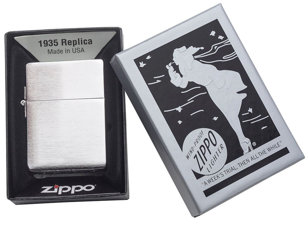 Зажигалка ZIPPO 1935 Replic Brushed Chrome (1935.25) 2