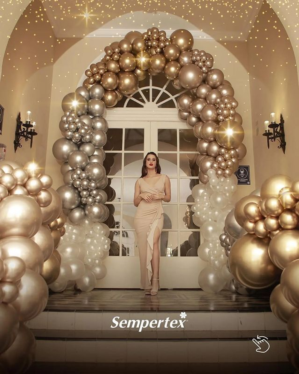 Шар 5" хром золото, (Зеркальные шары) / Reflex Gold 970