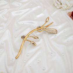 Ручка мебельная скоба Oliva Branch (Олива Бранч) правая Айвори