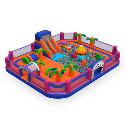 Надувные батуты для бизнеса с бассейном шариков
