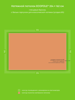 Глянцевый натяжной потолок 4.1 м2