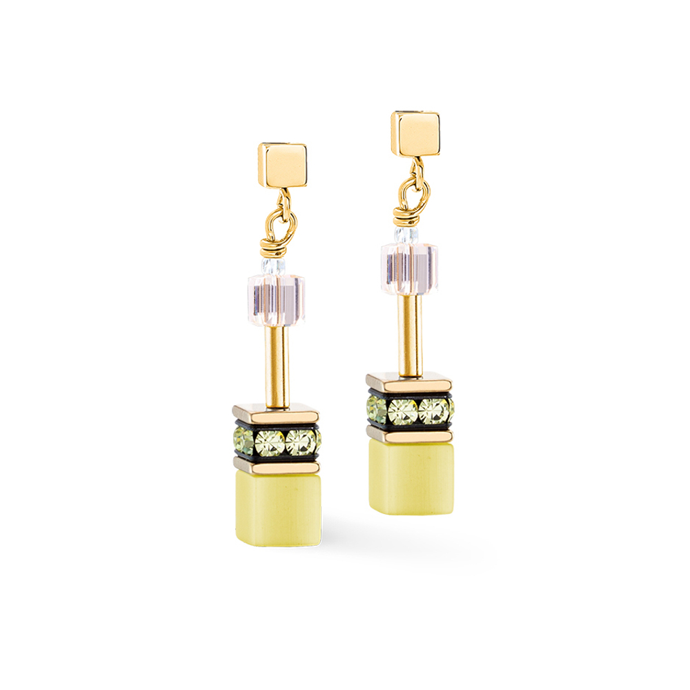 Серьги Coeur de Lion Olive-Yellow 2838/21-0901