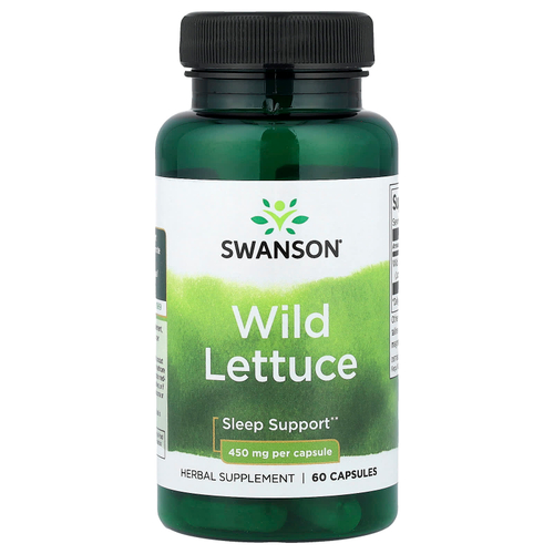 Swanson, Дикий салат, 450 мг, 60 капсул