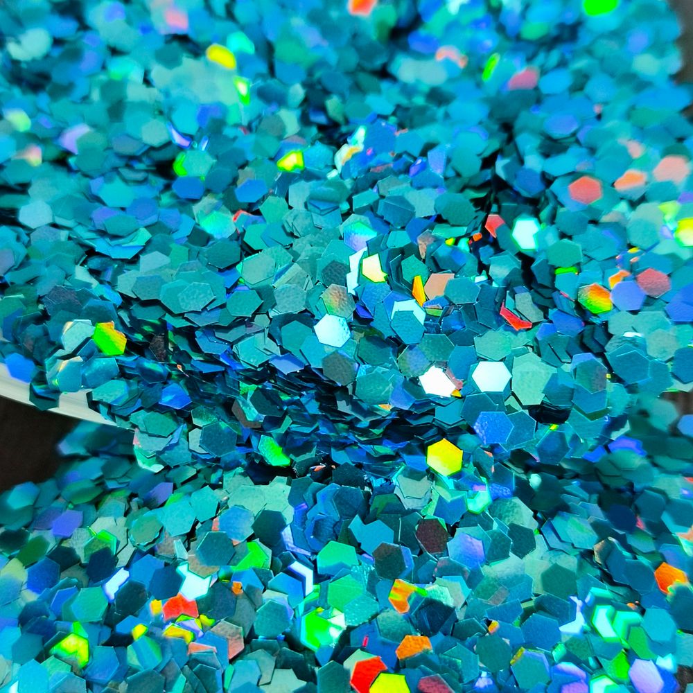 Блестки Глиттеры 2,5 мм. - Голубой голографик универсальные для творчества, рукоделия, для смолы, дизайна ногтей, декор...