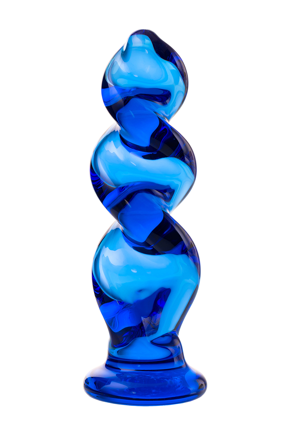 Анальная втулка Sexus Glass, стекло, синяя, 12 см, Ø 3,5 см