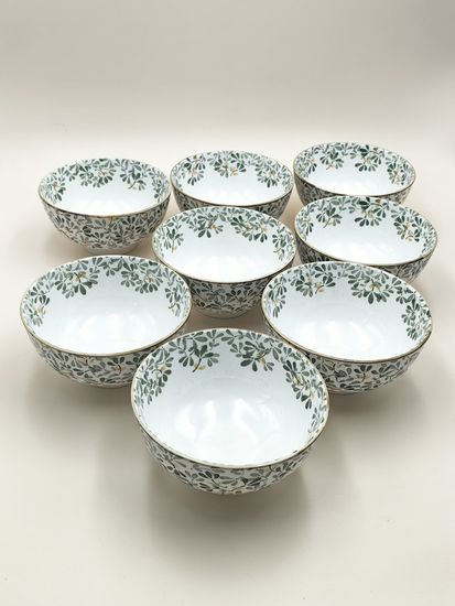 Тарелка для супа 15х7,8 см. "Япония" зеленый декор