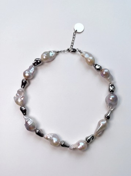 MOJNØ STUDIO   Ожерелье PEARLxSILVER BOBS