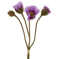 GAEM Цветы искусственные "Букет маков", L14 W12 H52 см