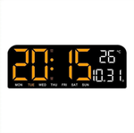 Часы настенные LED MIRROR GH0707 Orange&White