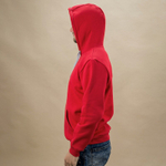 Толстовка ХУДИ ФУТЕР КРАСНЫЙ с капюшоном Х/Б 300 гр., 46 (S) мод.302