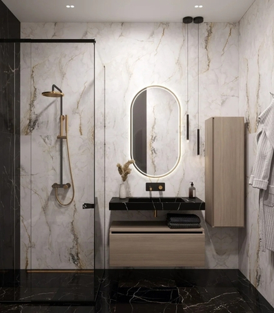 Раковина-столешница 100х45 см Armadi Art FLAT NERO MARQUINA 859-100-NM