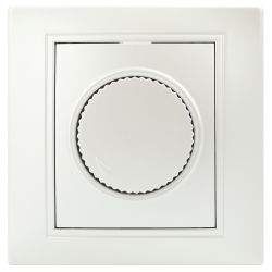 Светорегулятор Intro Plano 1-401-06 (диммер) поворотный, 600Вт 230В, IP20, СУ, перламутр