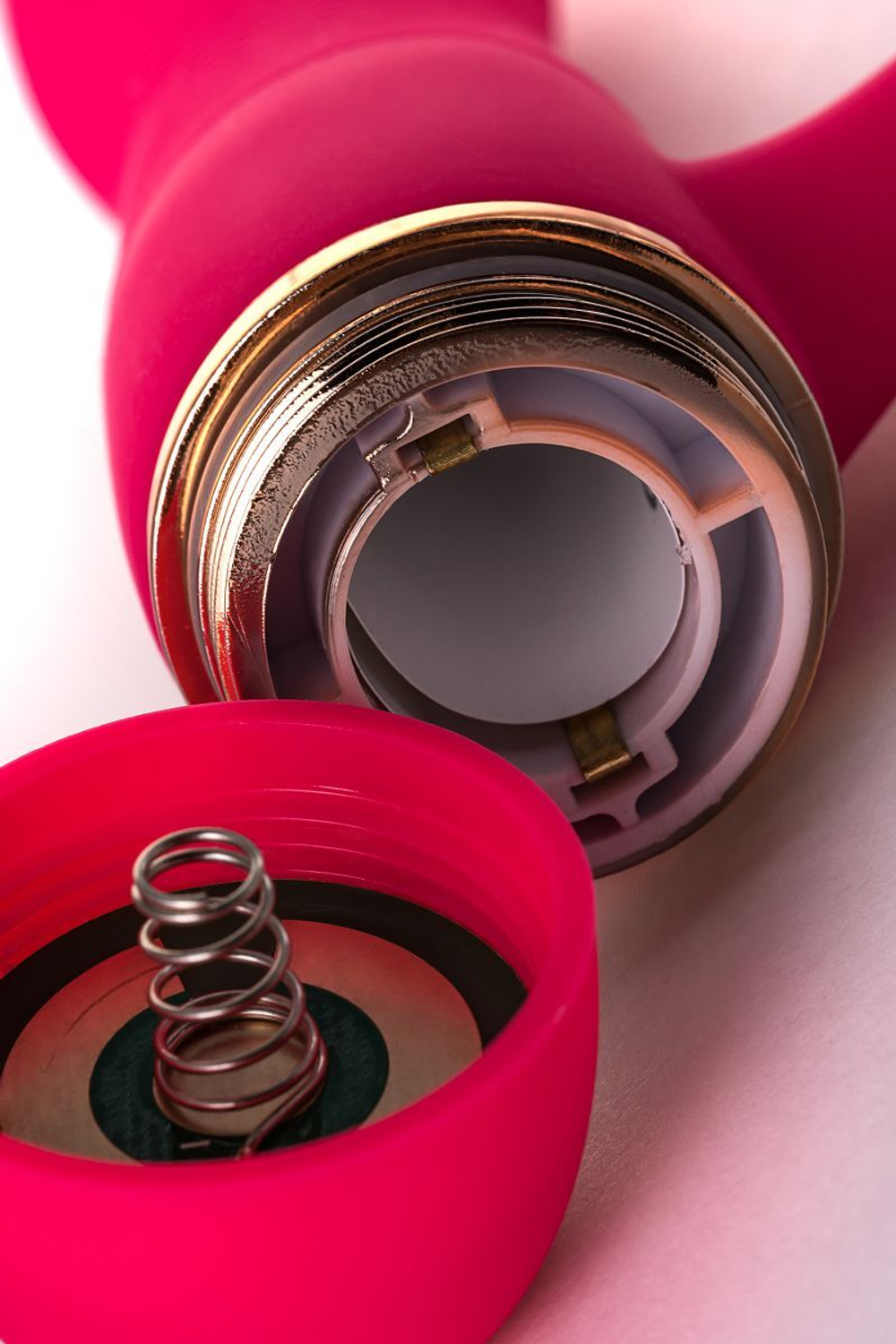 Розовый вибромассажёр с небольшим клиторальным отростком - 15 см. (Цвет: розовый)